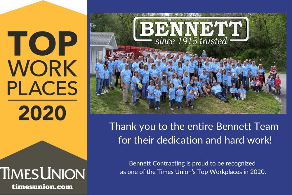 Bennett Contracting top work places 2020