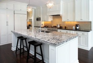 white and grey marble countertops