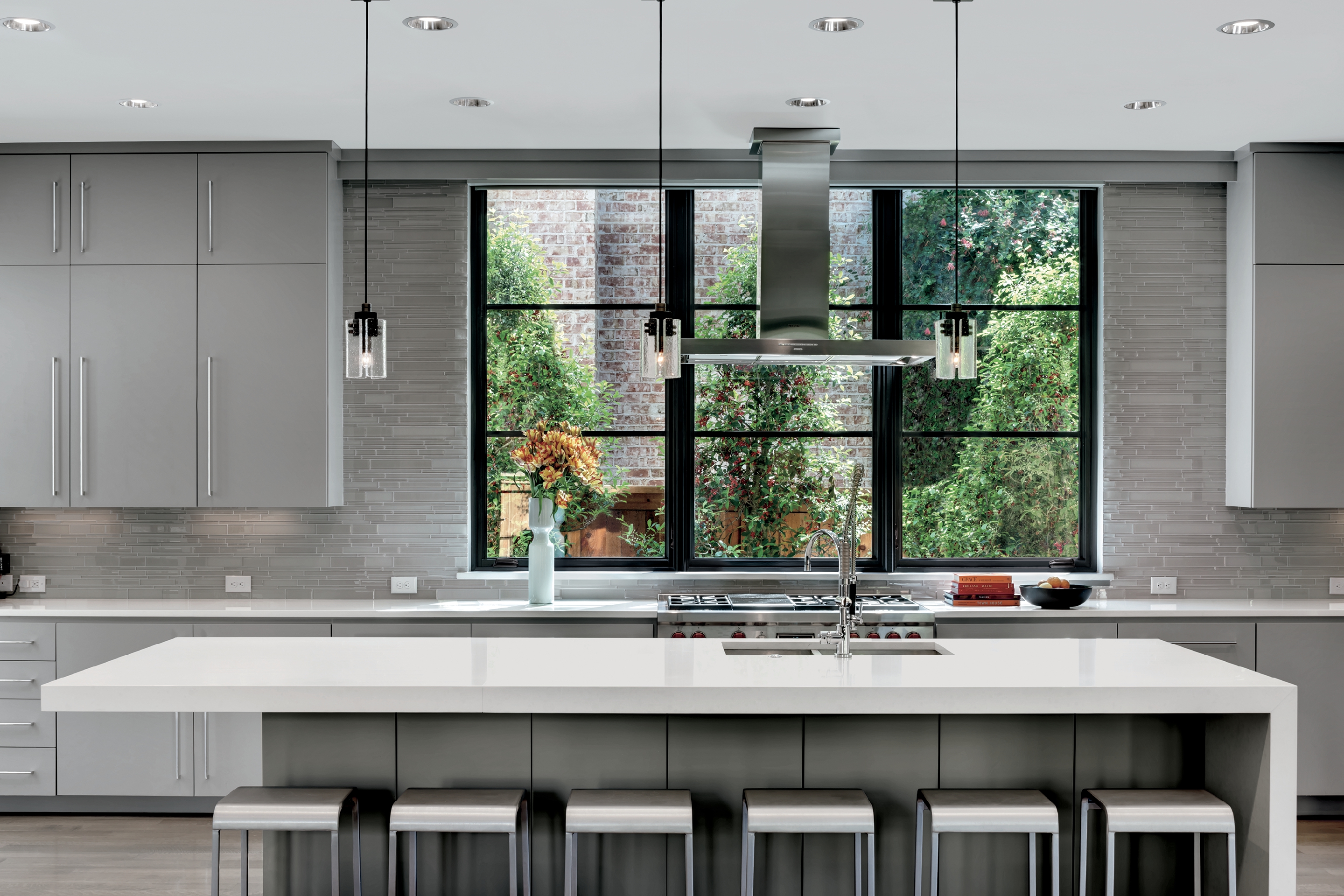 Marvin windows installed in modern kitchen
