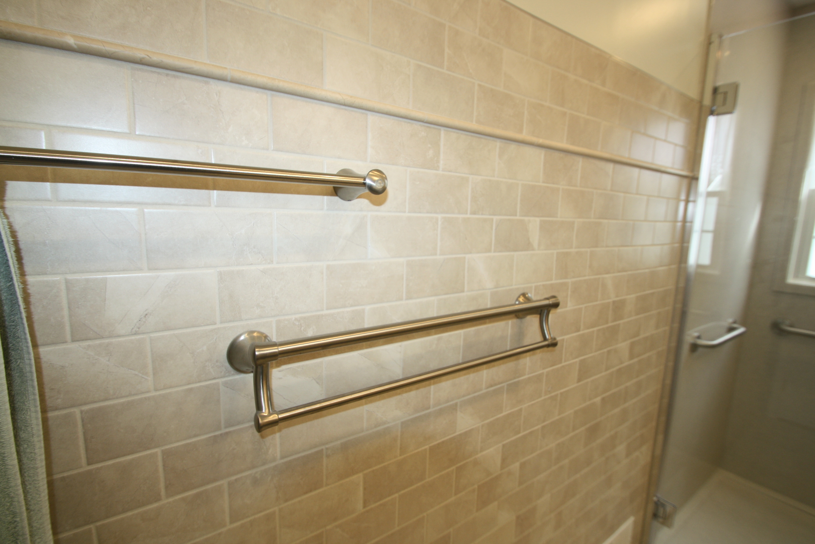 shower handles and railings
