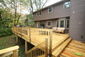 deck during remodel process