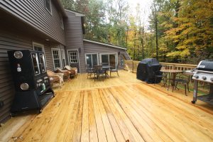 deck during remodel process