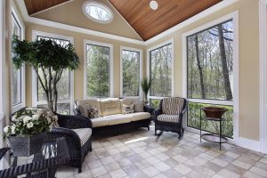 sun room in home with new furniture