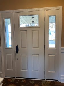 new white front door installed