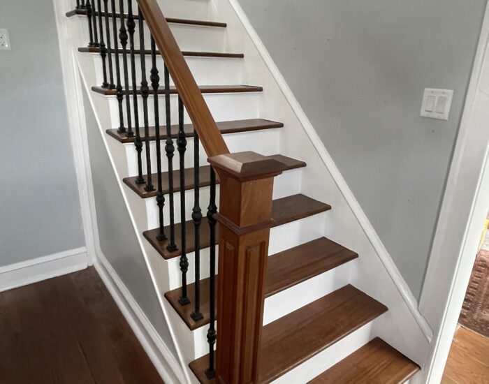 custom woodwork on staircase in Albany, NY